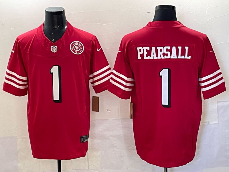 Men 2025 San Francisco 49ers #1 Pearsall red 3th generation Nike Limited NFL Jersey style  0015->san francisco 49ers->NFL Jersey
